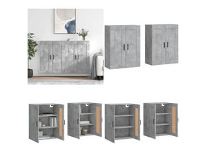 8721114707402 - Wandschränke 2 Stk Betongrau Holzwerkstoff - Wandschrank - Wandschränke - Home & Living