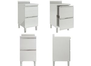 8721114754291 - Gastro-Küchenschrank mit 2 Schubladen Edelstahl - Gastro-Küchenschrank - Gastro-Küchenschränke - Home & Living