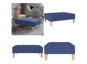 8721114762296 - Vidaxl - Fußhocker Blau 78x56x32 cm Stoff - Hocker - Fußhocker - Home & Living - Blau