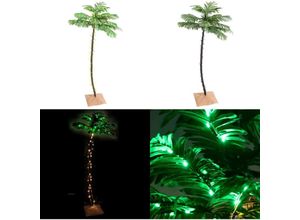 8721114770093 - Künstliche Palme mit 96 LEDs Warmweiß 180 cm - LED-Baum - LED-Bäume - Home & Living - Weiß