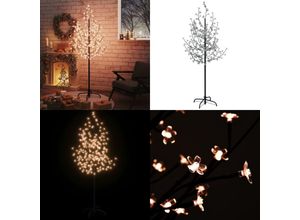 8721114865263 - LED-Baum mit Kirschblüten Warmweiß 200 LEDs 180 cm - LED-Baum - LED-Bäume - Home & Living - Weiß