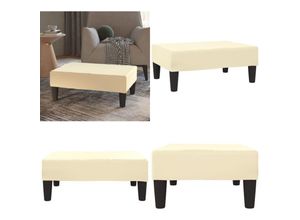 8721115046531 - Vidaxl - Fußhocker Creme 78x56x32 cm Kunstleder - Hocker - Fußhocker - Home & Living - Creme