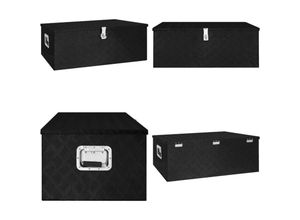 8721115392973 - Vidaxl - Aufbewahrungsbox Schwarz 100x55x37 cm Aluminium - Aufbewahrungsbox - Aufbewahrungsboxen - Home & Living - Schwarz