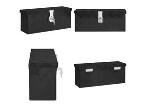 8721115393147 - Aufbewahrungsbox Schwarz 50x15x205 cm Aluminium - Aufbewahrungsbox - Aufbewahrungsboxen - Home & Living