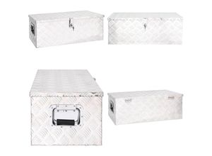 8721115393369 - Vidaxl - Aufbewahrungsbox Silbern 80x39x30 cm Aluminium - Aufbewahrungsbox - Aufbewahrungsboxen - Home & Living - Silber