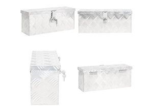 8721115393451 - Vidaxl - Aufbewahrungsbox Silbern 50x15x205 cm Aluminium - Aufbewahrungsbox - Aufbewahrungsboxen - Home & Living - Silber