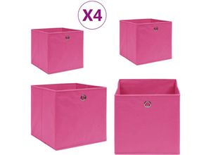 8721115475881 - Vidaxl - Aufbewahrungsboxen 4 Stk Vliesstoff 28x28x28 cm Rosa - Aufbewahrungsbox - Aufbewahrungsboxen - Home & Living - Rosa