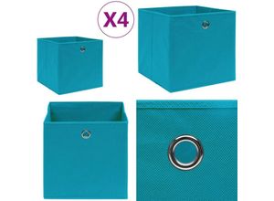 8721115476543 - Vidaxl - Aufbewahrungsboxen 4 Stk Vliesstoff 28x28x28 cm Babyblau - Aufbewahrungsbox - Aufbewahrungsboxen - Home & Living - Blau