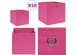 8721115476956 - Vidaxl - Aufbewahrungsboxen 10 Stk Vliesstoff 28x28x28 cm Rosa - Aufbewahrungsbox - Aufbewahrungsboxen - Home & Living - Rosa