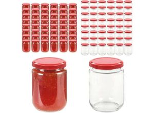 8721115479056 - Vidaxl - Marmeladengläser mit Rotem Deckel 48 Stk 230 ml - Marmeladenglas - Marmeladengläser - Home & Living - Rot