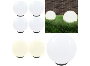 8721115700839 - LED-Gartenleuchten 4 Stk Kugelförmig 40 cm PMMA - Kugelleuchte - Kugelleuchten - Home & Living - Weiß