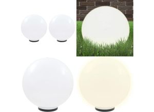 8721115701379 - LED-Gartenleuchten 2 Stk Kugelförmig 50 cm PMMA - Kugelleuchte - Kugelleuchten - Home & Living - Weiß