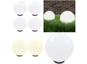 8721115701645 - LED-Gartenleuchten 4 Stk Kugelförmig 30 cm PMMA - Kugelleuchte - Kugelleuchten - Home & Living - Weiß