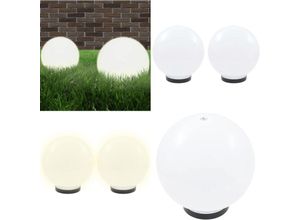 8721115701843 - LED-Gartenleuchten 2 Stk Kugelförmig 25 cm PMMA - Kugelleuchte - Kugelleuchten - Home & Living - Weiß