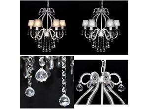 8721115703106 - Vidaxl - Kronleuchter mit 2300 Kristallen Weiß - Kronleuchter - Lampe - Home & Living - Weiß