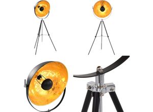 8721115706848 - Vidaxl - Standleuchte E27 Schwarz und Golden 51 cm - Standlampe - Standlampen - Home & Living - Schwarz