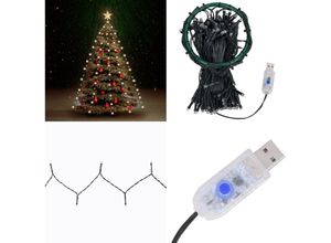 8721115708347 - Weihnachtsbaum-Lichternetz mit 180 LEDs 180 cm - Weihnachtsbeleuchtung - Weihnachtsbeleuchtungen - Home & Living - Weiß