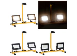 8721115709412 - LED-Fluter mit Handgriff 2x30 W Warmweiß - LED Flutlicht - LED Flutlichter - Home & Living - Schwarz