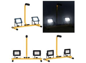 8721115709801 - LED-Fluter mit Handgriff 2x20 W Kaltweiß - LED Flutlicht - LED Flutlichter - Home & Living - Schwarz