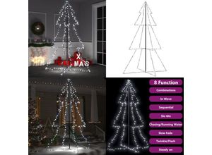8721115745847 - Weihnachtsbaum in Kegelform 240 LEDs Indoor Outdoor 118x180 cm - Weihnachtskegelbaum - Weihnachtskegelbäume - Home & Living - Weiß