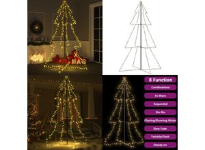 8721115746486 - Weihnachtsbaum in Kegelform 240 LEDs Indoor Outdoor 118x180 cm - Weihnachtskegelbaum - Weihnachtskegelbäume - Home & Living - Weiß