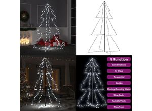 8721115746875 - Weihnachtsbaum in Kegelform 200 LEDs Indoor Outdoor 98x150 cm - Weihnachtskegelbaum - Weihnachtskegelbäume - Home & Living - Weiß