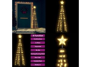 8721115761625 - Weihnachtsbaum Kegelform 70 LEDs Deko Warmweiß 50x120 cm - Weihnachtsbaum - Weihnachtsbäume - Home & Living - Weiß