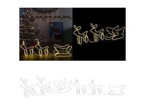 8721115765142 - Rentiere und Schlitten Weihnachtsdekoration Outdoor 576 LEDs - Weihnachtsdekoration - Weihnachtsdekorationen - Home & Living