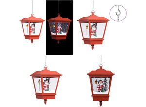 8721115766873 - Weihnachts-Hängelampe LED-Licht und Weihnachtsmann Rot 27×27×45 - Weihnachts-Hängelampe - Weihnachts-Hängelampen - Home & Living