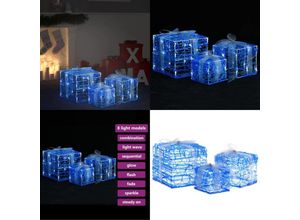 8721115767450 - LED-Geschenkboxen 3 Stk Weihnachtsdekoration Kaltweiß - Weihnachtsgeschenkbox - Weihnachtsgeschenkboxen - Home & Living