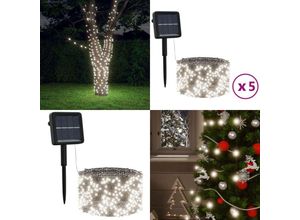 8721115767559 - Solar-Lichterketten 5 Stk 5x200 LED Kaltweiß Innen Außen - Lichterkette - Lichterketten - Home & Living 8721115767559 - Solar-Lichterketten 5 Stk 5x200 LED Kaltweiß Innen Außen - Lichterkette - Lichterketten - Home & Living