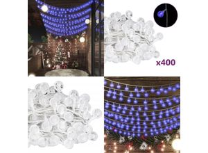 8721115770122 - Lichterkette Kugeln 40 m 400 LED Blau 8 Funktionen - Lichterkette - Lichterketten - Home & Living