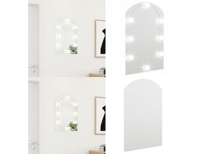 8721115781166 - Spiegel mit LED-Leuchten 60x40 cm Glas Bogenförmig - Spiegel mit LED-Leuchte - Spiegel mit LED-Leuchten - Home & Living