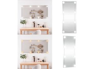 8721115781586 - Wandspiegel mit LED-Leuchten 50x100 cm Glas Rechteckig - Wandspiegel mit LED-Leuchten - Wandspiegel mit LED-Beleuchtung - Home & Living