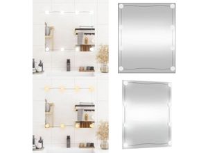 8721115781593 - Vidaxl - Wandspiegel mit LED-Leuchten 50x60 cm Glas Rechteckig - Wandspiegel mit LED-Leuchten - Wandspiegel mit LED-Beleuchtung - Home & Living