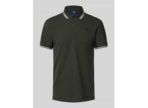 8721135173026 - Slim Fit Poloshirt mit Label-Stitching Modell Dunda