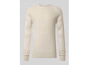 8721135914100 - Strickpullover mit Logo-Stitching und Rundhalsausschnitt