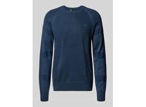 8721135914179 - Strickpullover mit Logo-Stitching und Rundhalsausschnitt