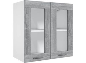 8721155028924 - Hängeschrank Glas Grau Sonoma 60x31x60 cm Holzwerkstoff - Grau - Maison Exclusive