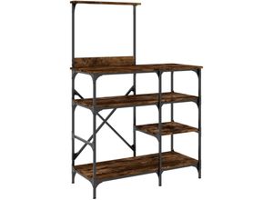 8721155288793 - Maison Exclusive - Bäckerregal Räuchereiche 90x40x132 cm Holzwerkstoff und - Braun