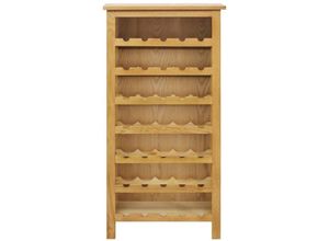 8721155409662 - Weinschrank 56 x 32 x 110 cm Massivholz Eiche - Braun - Maison Exclusive