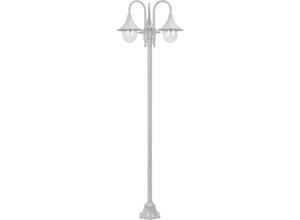 8721155646975 - Maison Exclusive - Garten-Pollerleuchte E27 220 cm Aluminium 3-Laterne Weiß - Weiß