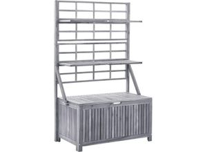 8721155663613 - Aufbewahrungstruhe mit Rankgitter 99x55x160cm Massivholz - Grau - Maison Exclusive 8721155663613 - Aufbewahrungstruhe mit Rankgitter 99x55x160cm Massivholz - Grau - Maison Exclusive