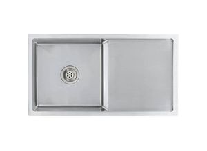 8721155664610 - Handgefertigte Küchenspüle Edelstahl - Silber - Maison Exclusive