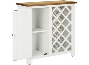 8721155735167 - Weinschrank 80x32x80 cm Eiche Massivholz - Braun - Maison Exclusive