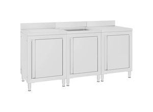 8721155752935 - Gastro-Spülenunterschrank 180x60x96 cm Edelstahl - Maison Exclusive