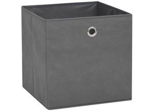 8721155780747 - Maison Exclusive - Aufbewahrungsboxen 4 Stk Vliesstoff 32x32x32 cm Grau - Grau