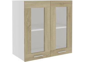 8721155931552 - Maison Exclusive - Hängeglasschrank Sonoma-Eiche 60x31x60 cm Holzwerkstoff - Braun