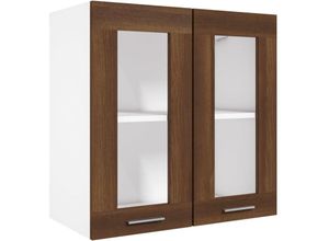 8721155934133 - Hängeschrank Glas Braun Eichen-Optik 60x31x60 cm - Braun - Maison Exclusive