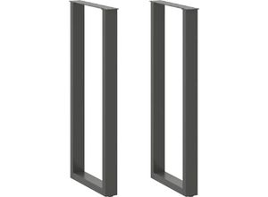 8721158311818 - Couchtischbeine U-Form 2 Stk Anthrazit 40x(110-111) cm Stahl Vidaxl 273973